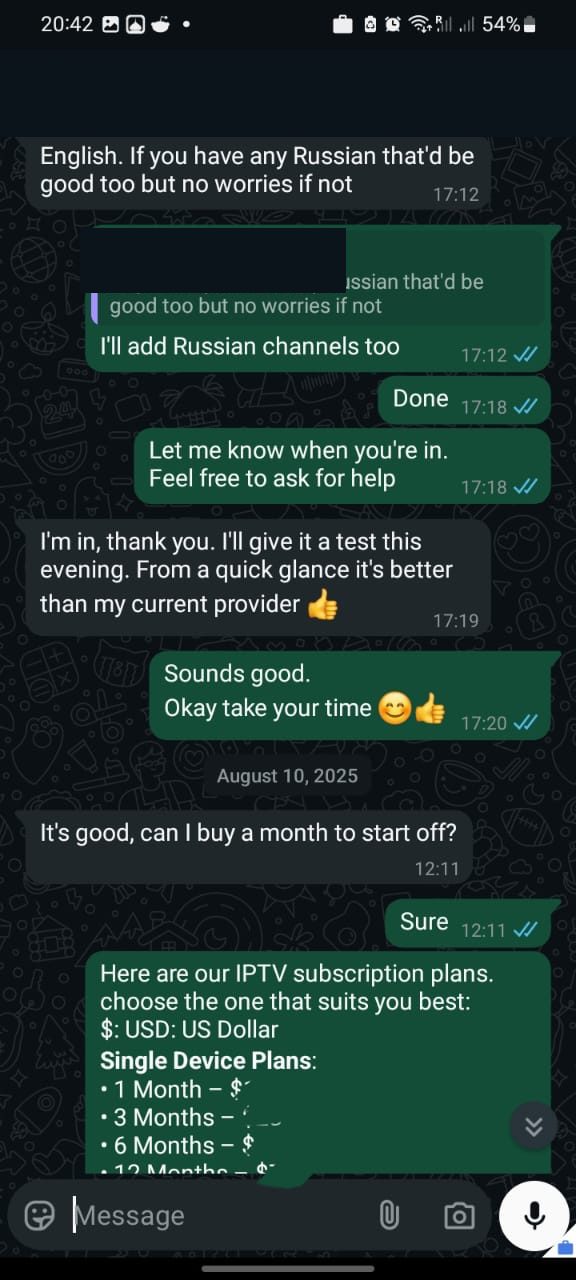 GTAIPTV customer says the service is better than their current provider