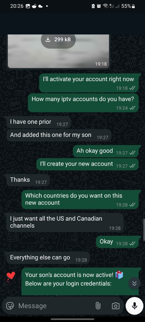 GTAIPTV customer adds a second account for their son